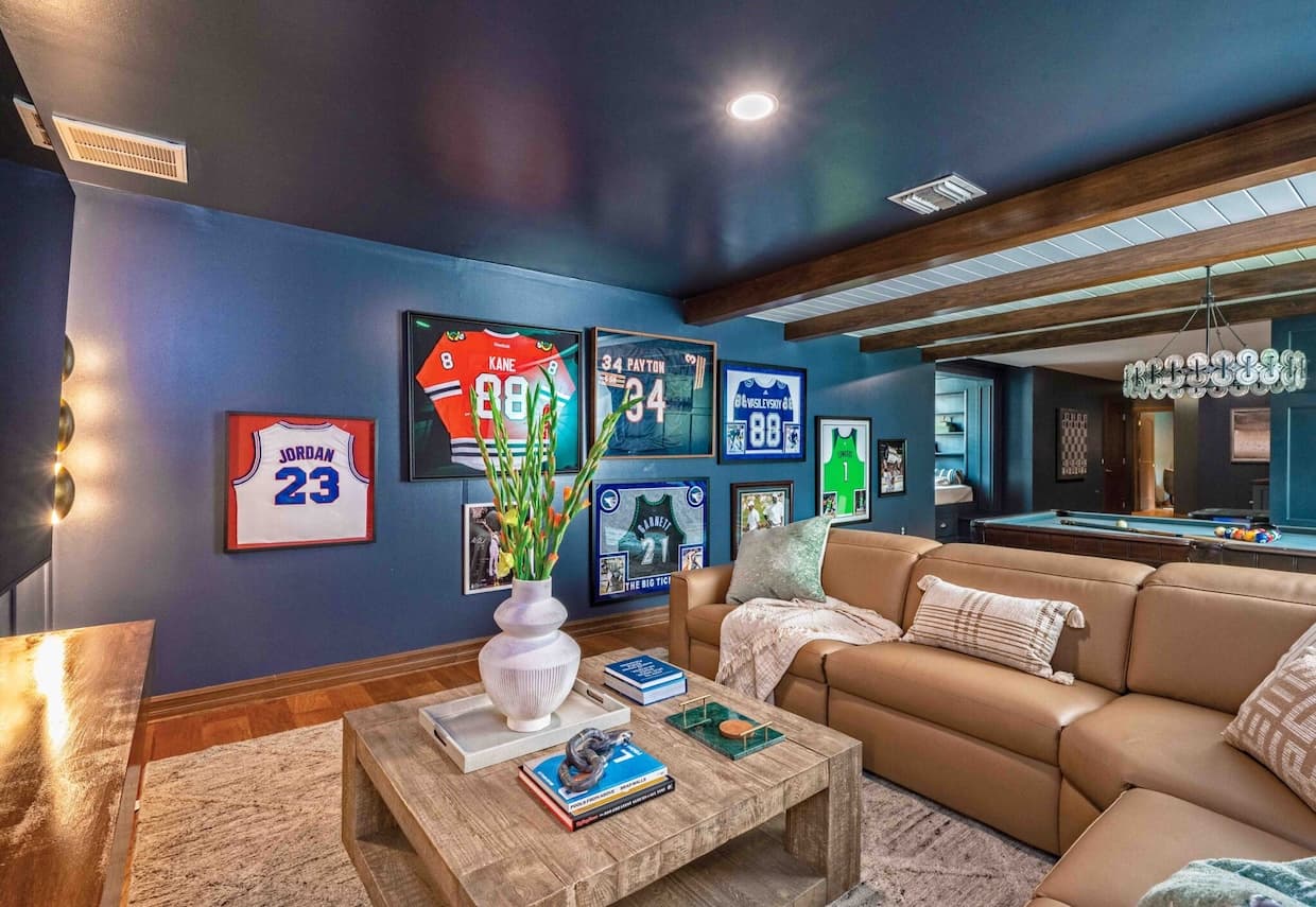 Custom game room renovation